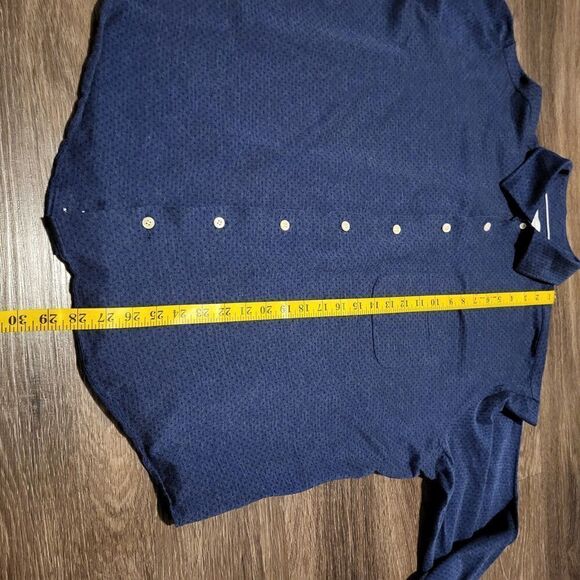 Peter Millar Long Sleeved Button Up Shirt with Angled Cuffs and Spread Collar Me - Picture 8 of 9